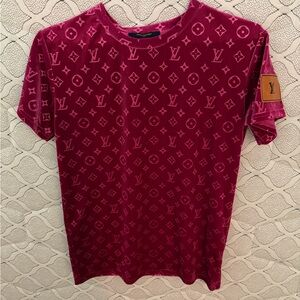 Louis Vuitton Red Monogram Short Sleeve Tee